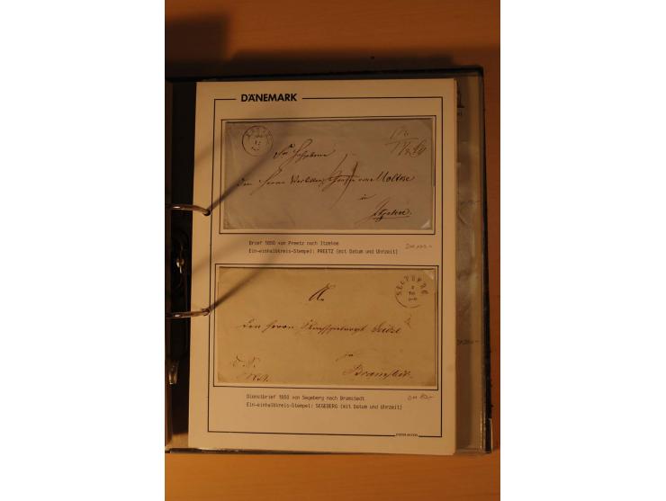 1843/1918, postgeschichtlich interessante Sammlung mit rd. 90 Briefen, dabei viel Schleswig-Holstein, Dänische Post in Hambur
