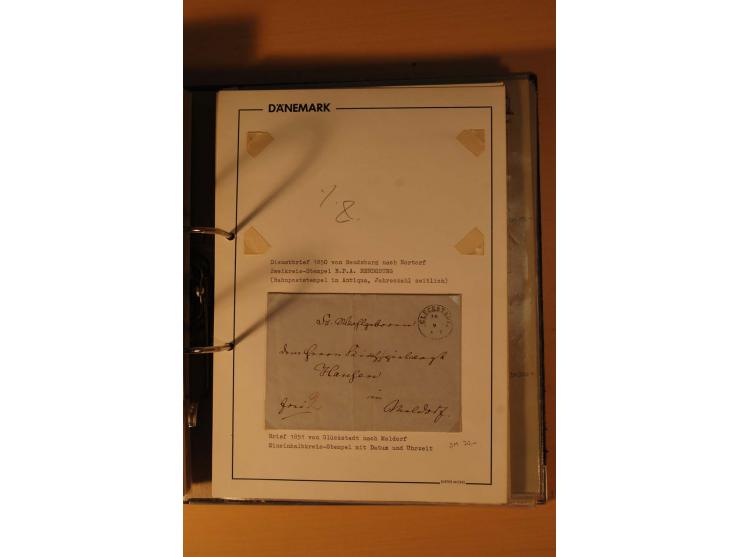 1843/1918, postgeschichtlich interessante Sammlung mit rd. 90 Briefen, dabei viel Schleswig-Holstein, Dänische Post in Hambur
