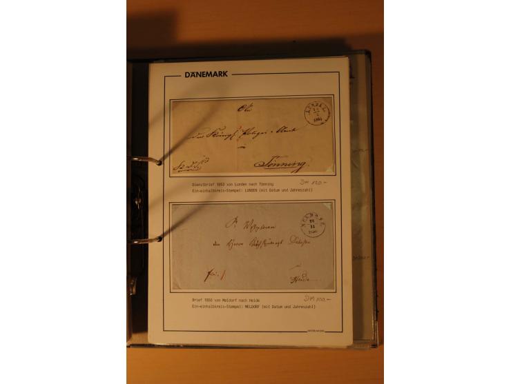 1843/1918, postgeschichtlich interessante Sammlung mit rd. 90 Briefen, dabei viel Schleswig-Holstein, Dänische Post in Hambur
