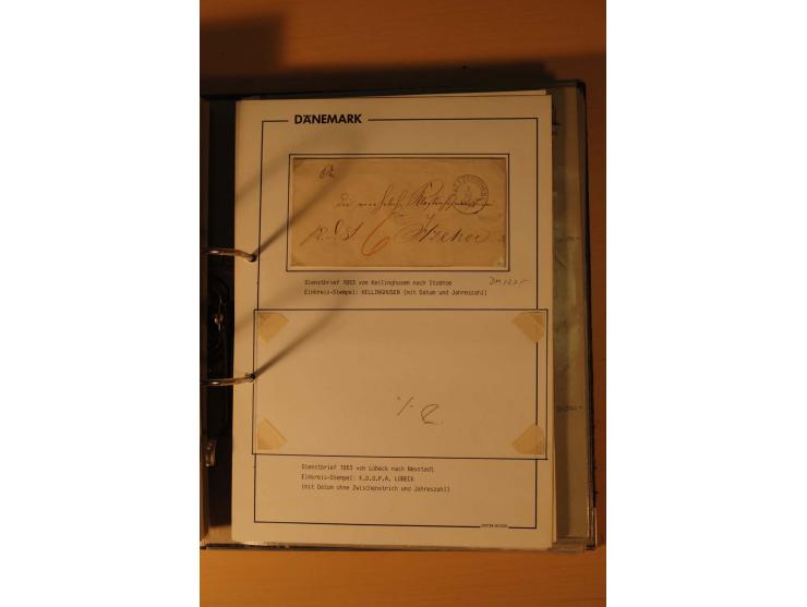 1843/1918, postgeschichtlich interessante Sammlung mit rd. 90 Briefen, dabei viel Schleswig-Holstein, Dänische Post in Hambur