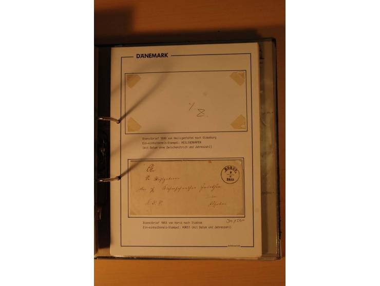 1843/1918, postgeschichtlich interessante Sammlung mit rd. 90 Briefen, dabei viel Schleswig-Holstein, Dänische Post in Hambur
