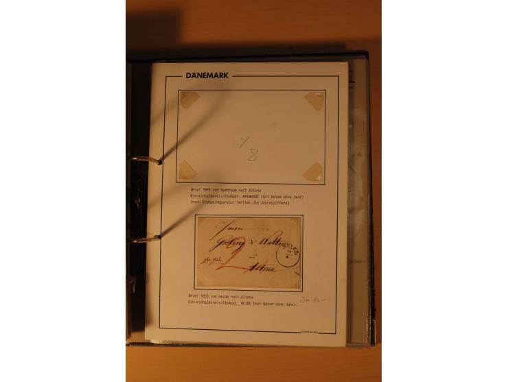 1843/1918, postgeschichtlich interessante Sammlung mit rd. 90 Briefen, dabei viel Schleswig-Holstein, Dänische Post in Hambur