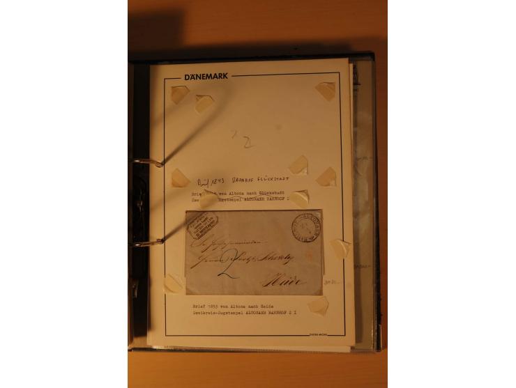 1843/1918, postgeschichtlich interessante Sammlung mit rd. 90 Briefen, dabei viel Schleswig-Holstein, Dänische Post in Hambur