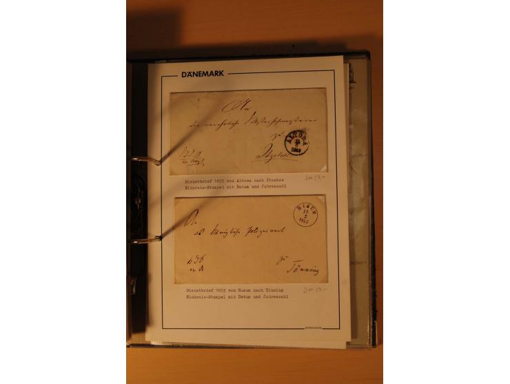 1843/1918, postgeschichtlich interessante Sammlung mit rd. 90 Briefen, dabei viel Schleswig-Holstein, Dänische Post in Hambur