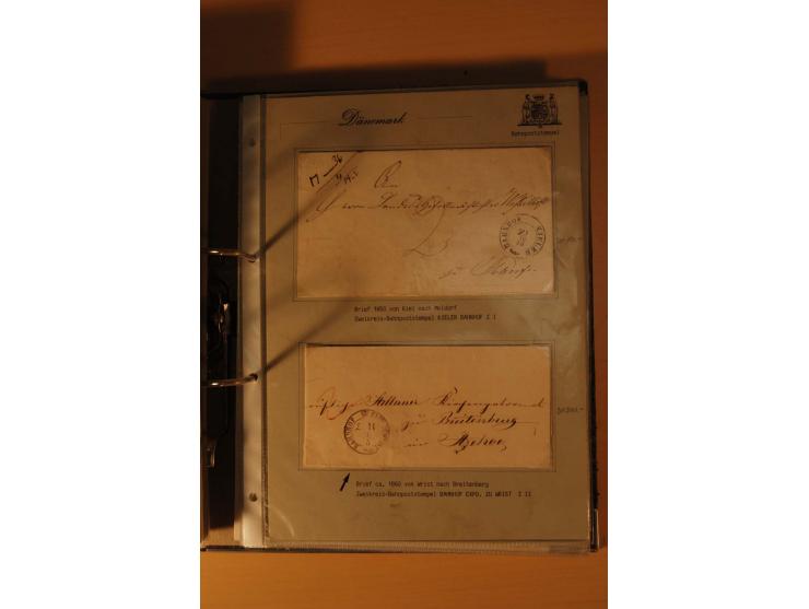 1843/1918, postgeschichtlich interessante Sammlung mit rd. 90 Briefen, dabei viel Schleswig-Holstein, Dänische Post in Hambur