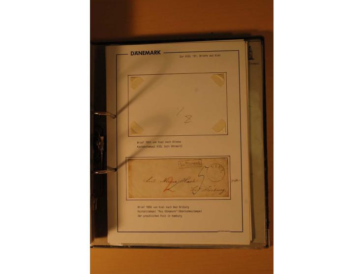 1843/1918, postgeschichtlich interessante Sammlung mit rd. 90 Briefen, dabei viel Schleswig-Holstein, Dänische Post in Hambur