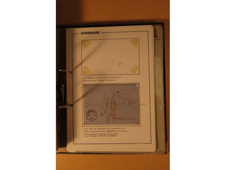 1843/1918, postgeschichtlich interessante Sammlung mit rd. 90 Briefen, dabei viel Schleswig-Holstein, Dänische Post in Hambur