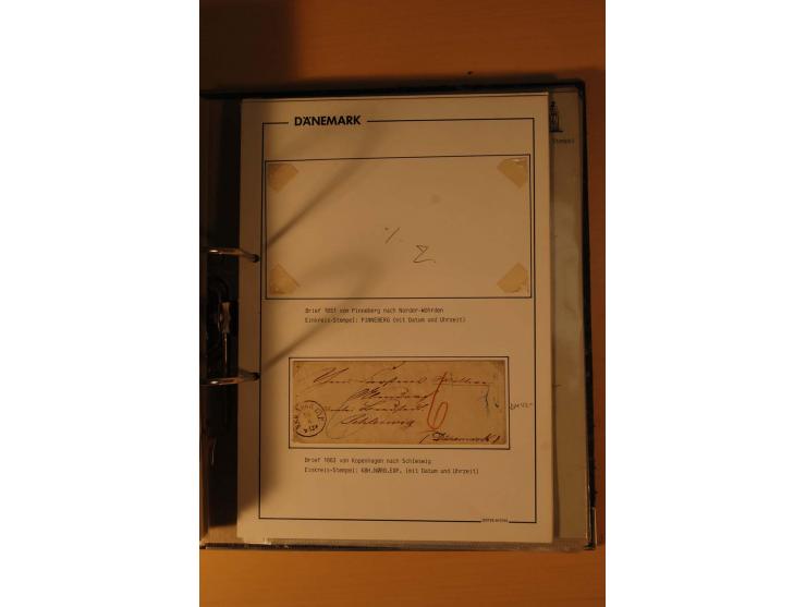 1843/1918, postgeschichtlich interessante Sammlung mit rd. 90 Briefen, dabei viel Schleswig-Holstein, Dänische Post in Hambur