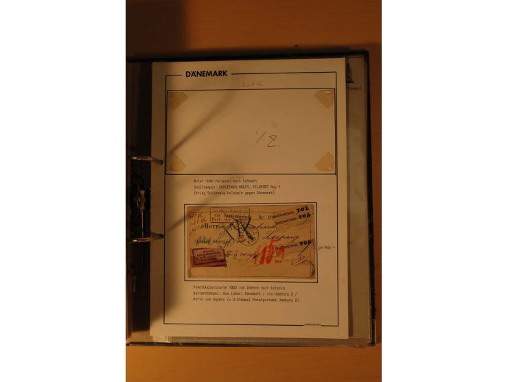 1843/1918, postgeschichtlich interessante Sammlung mit rd. 90 Briefen, dabei viel Schleswig-Holstein, Dänische Post in Hambur
