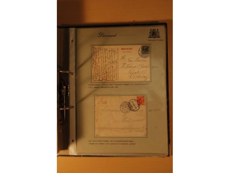 1843/1918, postgeschichtlich interessante Sammlung mit rd. 90 Briefen, dabei viel Schleswig-Holstein, Dänische Post in Hambur