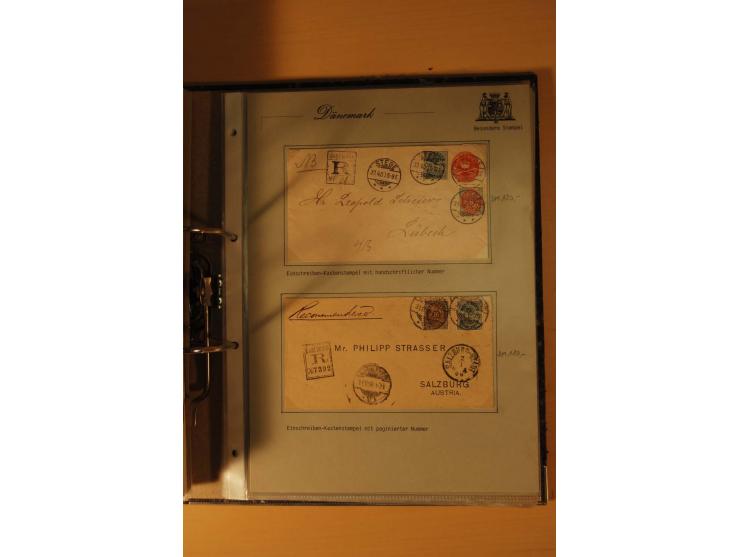 1843/1918, postgeschichtlich interessante Sammlung mit rd. 90 Briefen, dabei viel Schleswig-Holstein, Dänische Post in Hambur