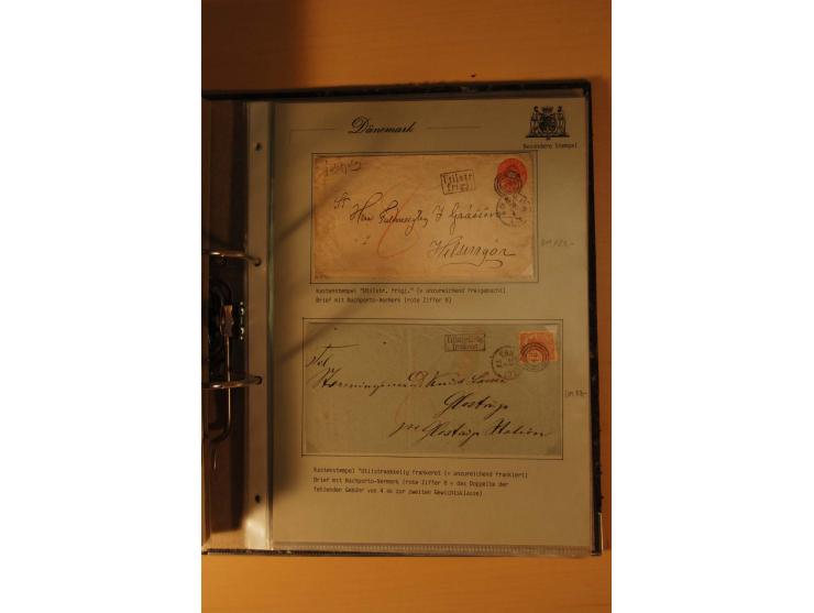 1843/1918, postgeschichtlich interessante Sammlung mit rd. 90 Briefen, dabei viel Schleswig-Holstein, Dänische Post in Hambur