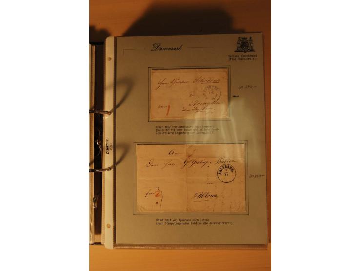 1843/1918, postgeschichtlich interessante Sammlung mit rd. 90 Briefen, dabei viel Schleswig-Holstein, Dänische Post in Hambur