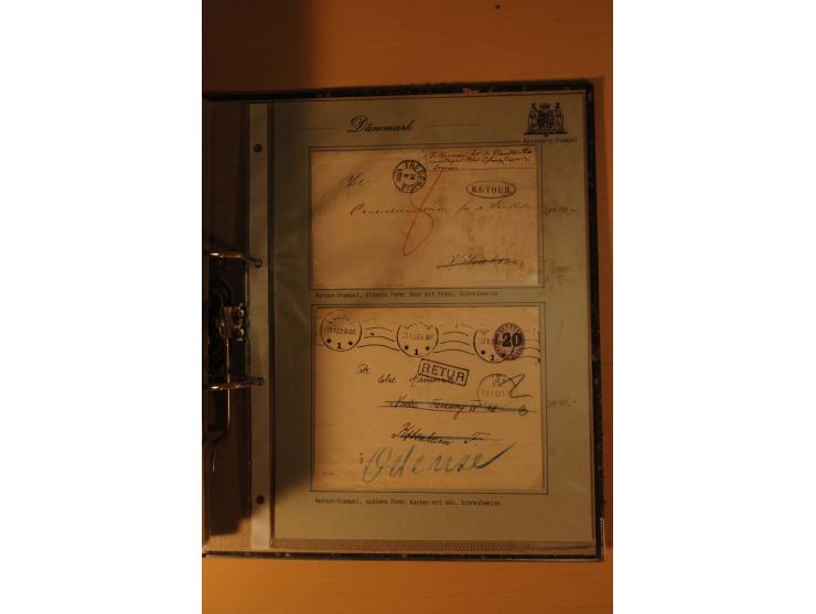 1843/1918, postgeschichtlich interessante Sammlung mit rd. 90 Briefen, dabei viel Schleswig-Holstein, Dänische Post in Hambur