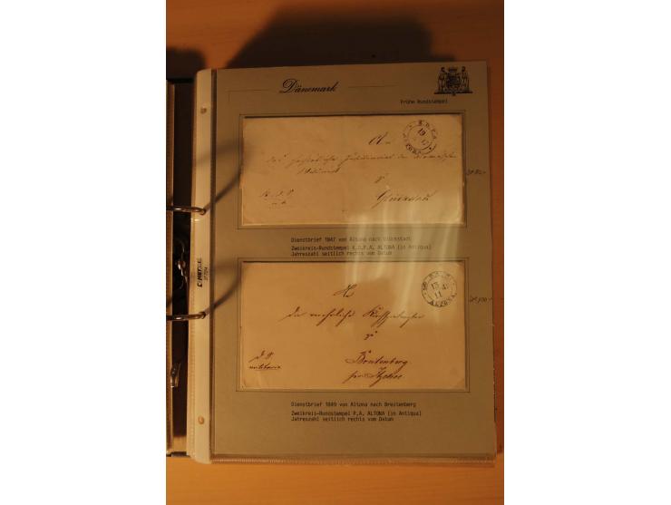 1843/1918, postgeschichtlich interessante Sammlung mit rd. 90 Briefen, dabei viel Schleswig-Holstein, Dänische Post in Hambur