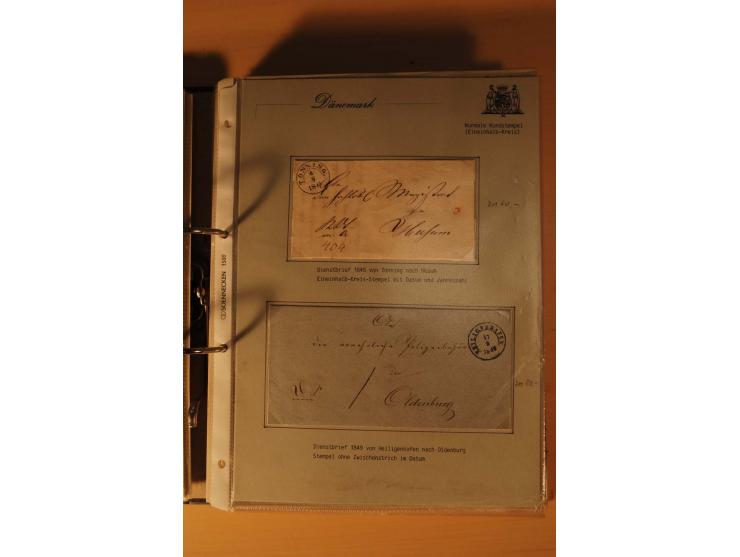 1843/1918, postgeschichtlich interessante Sammlung mit rd. 90 Briefen, dabei viel Schleswig-Holstein, Dänische Post in Hambur