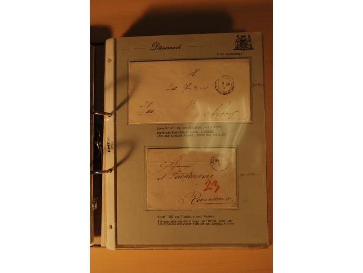 1843/1918, postgeschichtlich interessante Sammlung mit rd. 90 Briefen, dabei viel Schleswig-Holstein, Dänische Post in Hambur