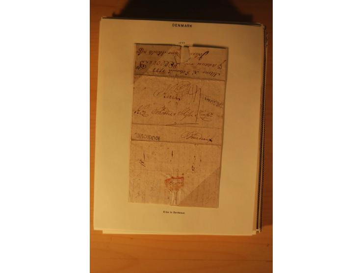 1660/1867, Post aus und nach Dänemark inkl. Schleswig-Holstein, umfangreiche Sammlung mit über 160 unfrankierten Briefen auf 