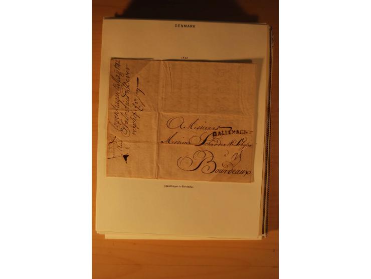 1660/1867, Post aus und nach Dänemark inkl. Schleswig-Holstein, umfangreiche Sammlung mit über 160 unfrankierten Briefen auf 