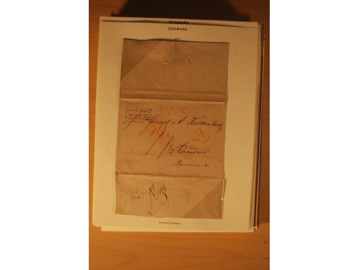 1660/1867, Post aus und nach Dänemark inkl. Schleswig-Holstein, umfangreiche Sammlung mit über 160 unfrankierten Briefen auf 