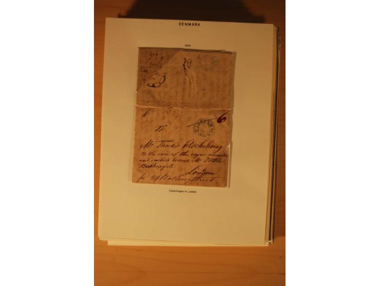 1660/1867, Post aus und nach Dänemark inkl. Schleswig-Holstein, umfangreiche Sammlung mit über 160 unfrankierten Briefen auf 