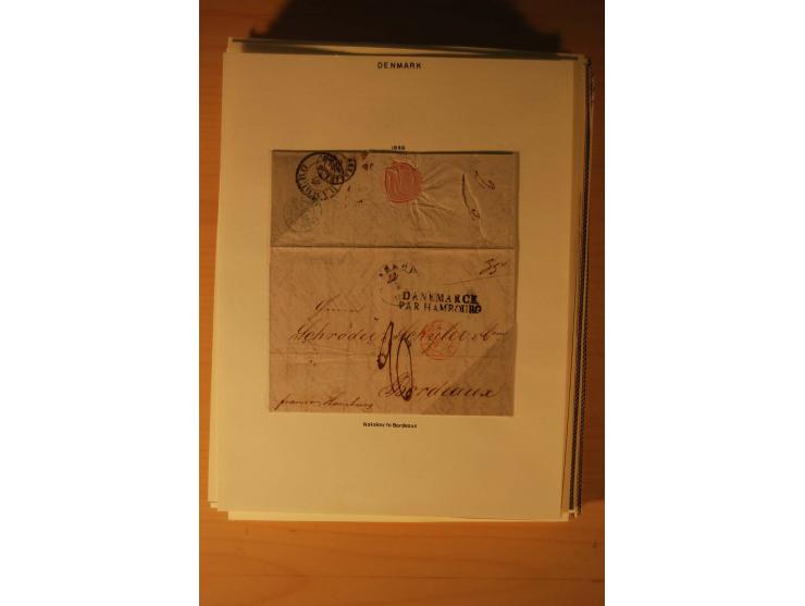 1660/1867, Post aus und nach Dänemark inkl. Schleswig-Holstein, umfangreiche Sammlung mit über 160 unfrankierten Briefen auf 
