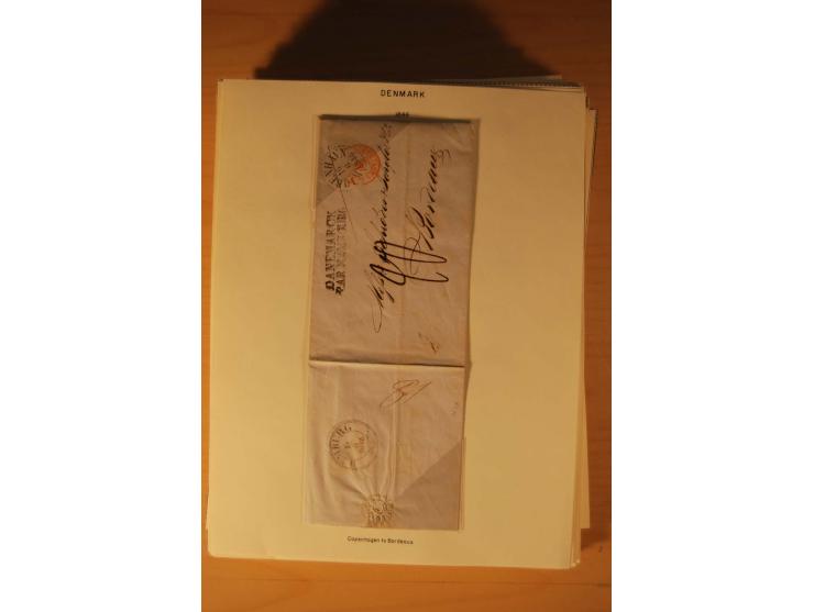 1660/1867, Post aus und nach Dänemark inkl. Schleswig-Holstein, umfangreiche Sammlung mit über 160 unfrankierten Briefen auf 