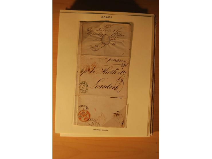 1660/1867, Post aus und nach Dänemark inkl. Schleswig-Holstein, umfangreiche Sammlung mit über 160 unfrankierten Briefen auf 