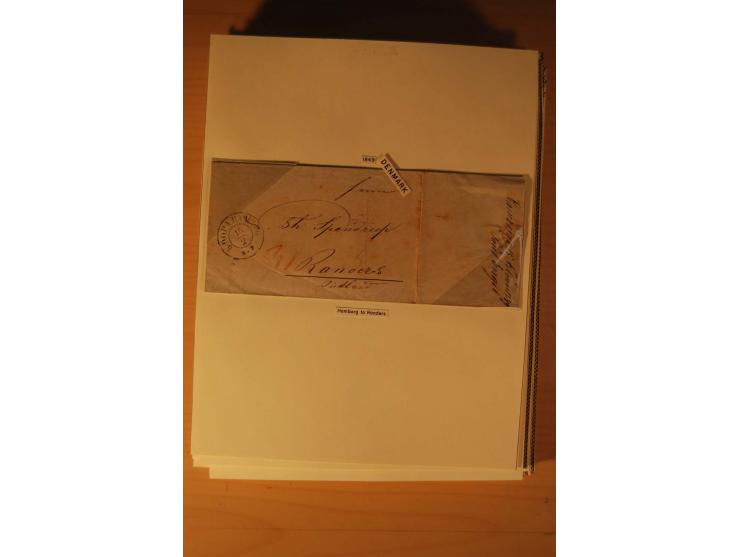 1660/1867, Post aus und nach Dänemark inkl. Schleswig-Holstein, umfangreiche Sammlung mit über 160 unfrankierten Briefen auf 