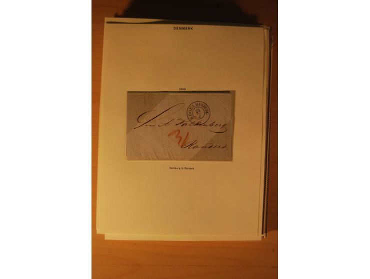 1660/1867, Post aus und nach Dänemark inkl. Schleswig-Holstein, umfangreiche Sammlung mit über 160 unfrankierten Briefen auf 
