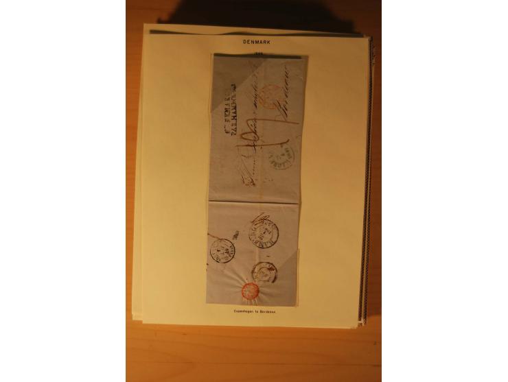 1660/1867, Post aus und nach Dänemark inkl. Schleswig-Holstein, umfangreiche Sammlung mit über 160 unfrankierten Briefen auf 
