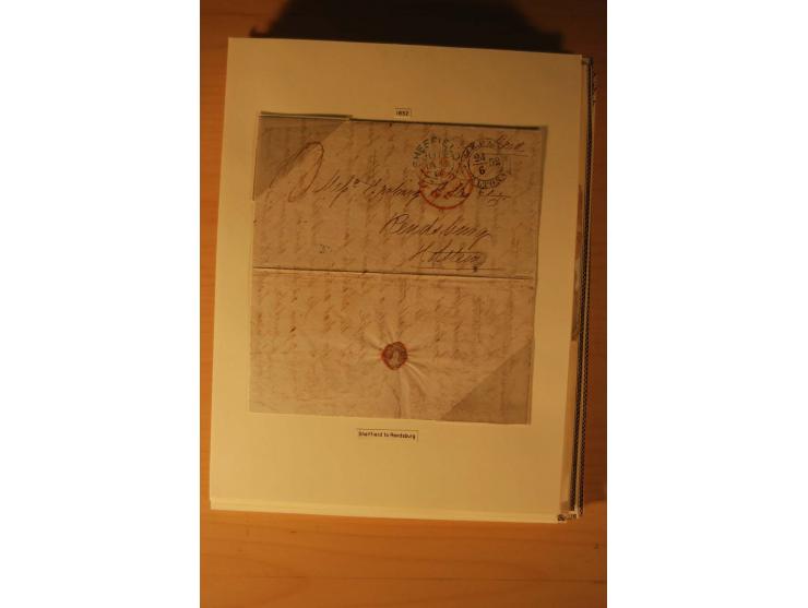 1660/1867, Post aus und nach Dänemark inkl. Schleswig-Holstein, umfangreiche Sammlung mit über 160 unfrankierten Briefen auf 