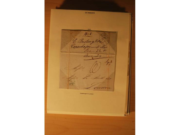 1660/1867, Post aus und nach Dänemark inkl. Schleswig-Holstein, umfangreiche Sammlung mit über 160 unfrankierten Briefen auf 
