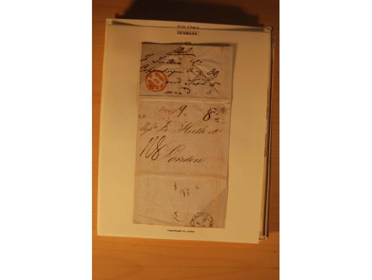 1660/1867, Post aus und nach Dänemark inkl. Schleswig-Holstein, umfangreiche Sammlung mit über 160 unfrankierten Briefen auf 