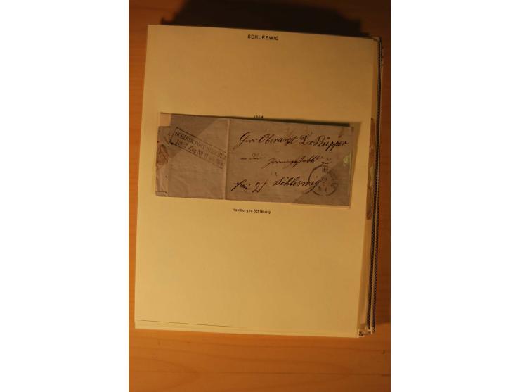 1660/1867, Post aus und nach Dänemark inkl. Schleswig-Holstein, umfangreiche Sammlung mit über 160 unfrankierten Briefen auf 