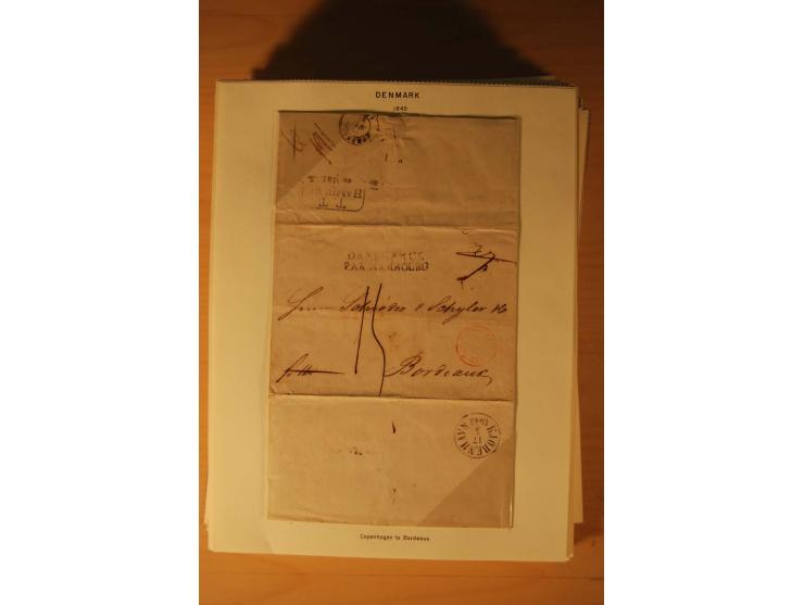 1660/1867, Post aus und nach Dänemark inkl. Schleswig-Holstein, umfangreiche Sammlung mit über 160 unfrankierten Briefen auf 