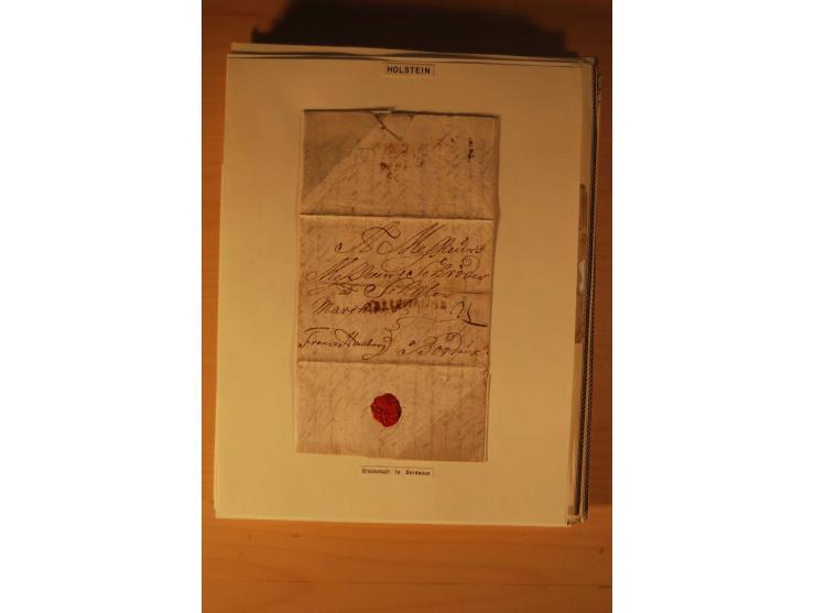 1660/1867, Post aus und nach Dänemark inkl. Schleswig-Holstein, umfangreiche Sammlung mit über 160 unfrankierten Briefen auf 
