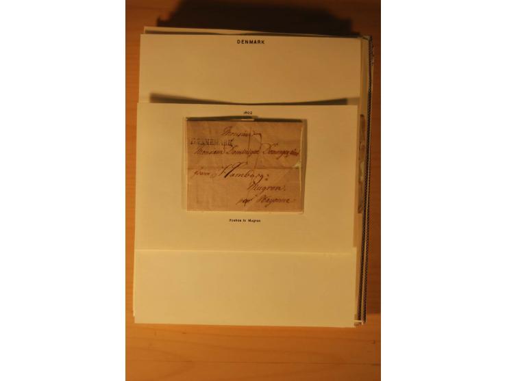 1660/1867, Post aus und nach Dänemark inkl. Schleswig-Holstein, umfangreiche Sammlung mit über 160 unfrankierten Briefen auf 