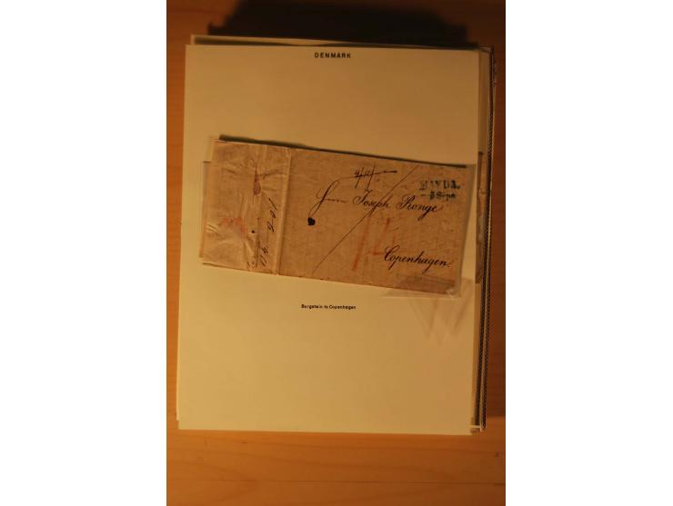 1660/1867, Post aus und nach Dänemark inkl. Schleswig-Holstein, umfangreiche Sammlung mit über 160 unfrankierten Briefen auf 