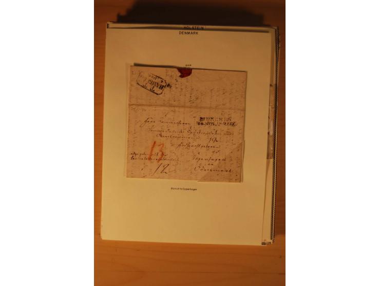 1660/1867, Post aus und nach Dänemark inkl. Schleswig-Holstein, umfangreiche Sammlung mit über 160 unfrankierten Briefen auf 