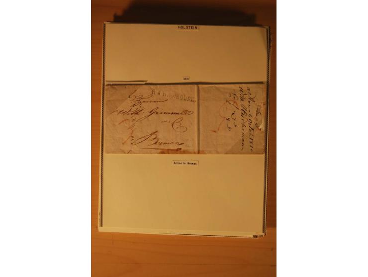 1660/1867, Post aus und nach Dänemark inkl. Schleswig-Holstein, umfangreiche Sammlung mit über 160 unfrankierten Briefen auf 