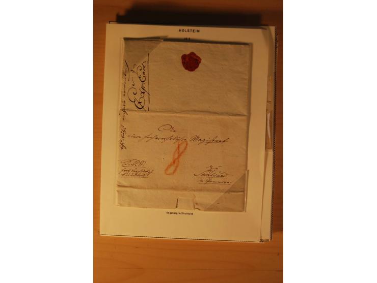 1660/1867, Post aus und nach Dänemark inkl. Schleswig-Holstein, umfangreiche Sammlung mit über 160 unfrankierten Briefen auf 