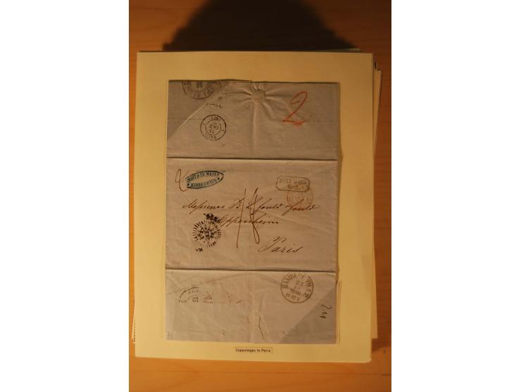 1660/1867, Post aus und nach Dänemark inkl. Schleswig-Holstein, umfangreiche Sammlung mit über 160 unfrankierten Briefen auf 