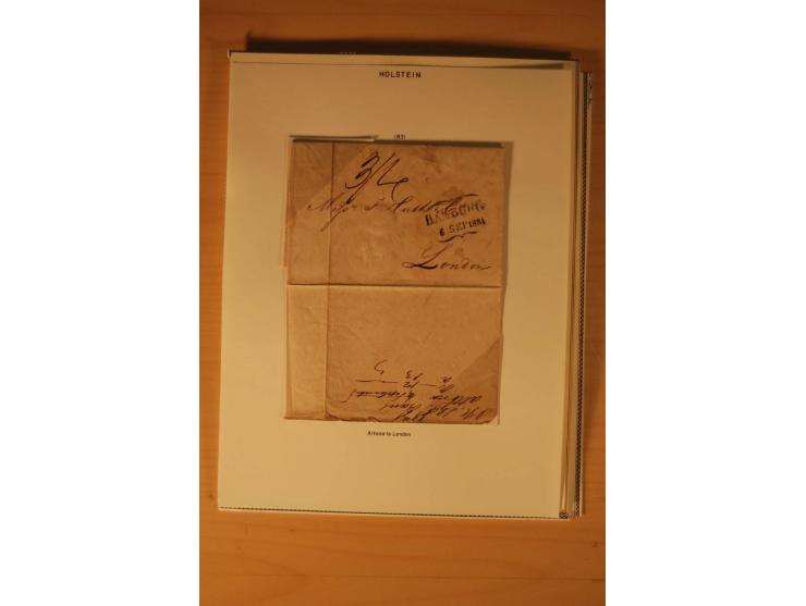 1660/1867, Post aus und nach Dänemark inkl. Schleswig-Holstein, umfangreiche Sammlung mit über 160 unfrankierten Briefen auf 