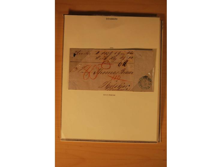 1660/1867, Post aus und nach Dänemark inkl. Schleswig-Holstein, umfangreiche Sammlung mit über 160 unfrankierten Briefen auf 