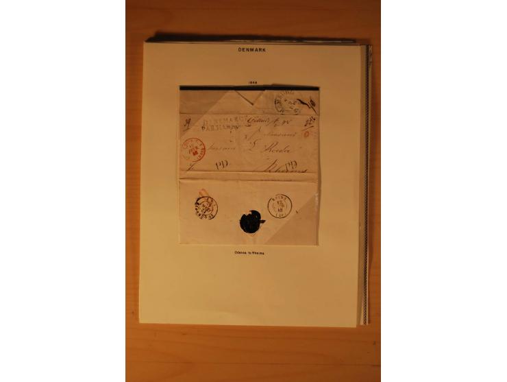 1660/1867, Post aus und nach Dänemark inkl. Schleswig-Holstein, umfangreiche Sammlung mit über 160 unfrankierten Briefen auf 