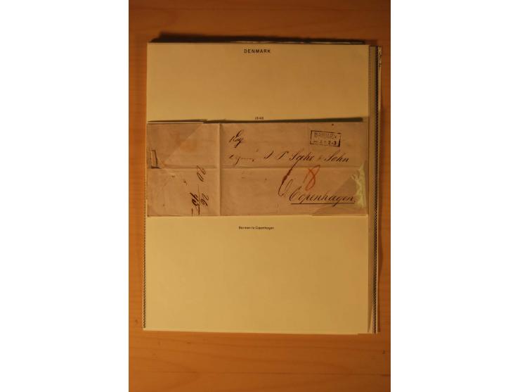 1660/1867, Post aus und nach Dänemark inkl. Schleswig-Holstein, umfangreiche Sammlung mit über 160 unfrankierten Briefen auf 