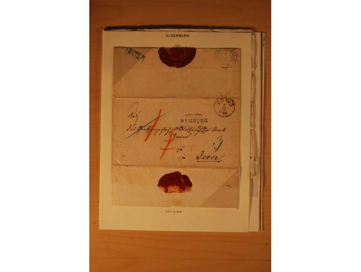 1660/1867, Post aus und nach Dänemark inkl. Schleswig-Holstein, umfangreiche Sammlung mit über 160 unfrankierten Briefen auf 