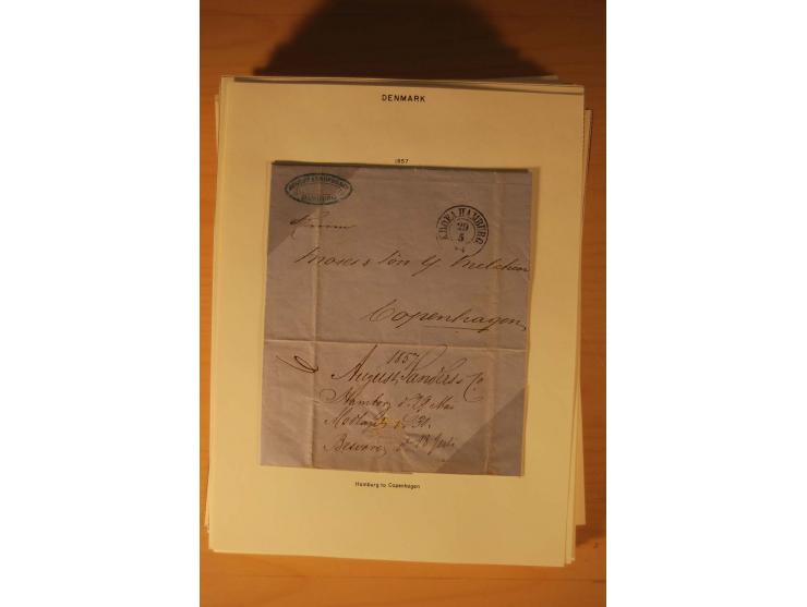 1660/1867, Post aus und nach Dänemark inkl. Schleswig-Holstein, umfangreiche Sammlung mit über 160 unfrankierten Briefen auf 