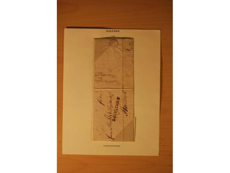 1660/1867, Post aus und nach Dänemark inkl. Schleswig-Holstein, umfangreiche Sammlung mit über 160 unfrankierten Briefen auf 